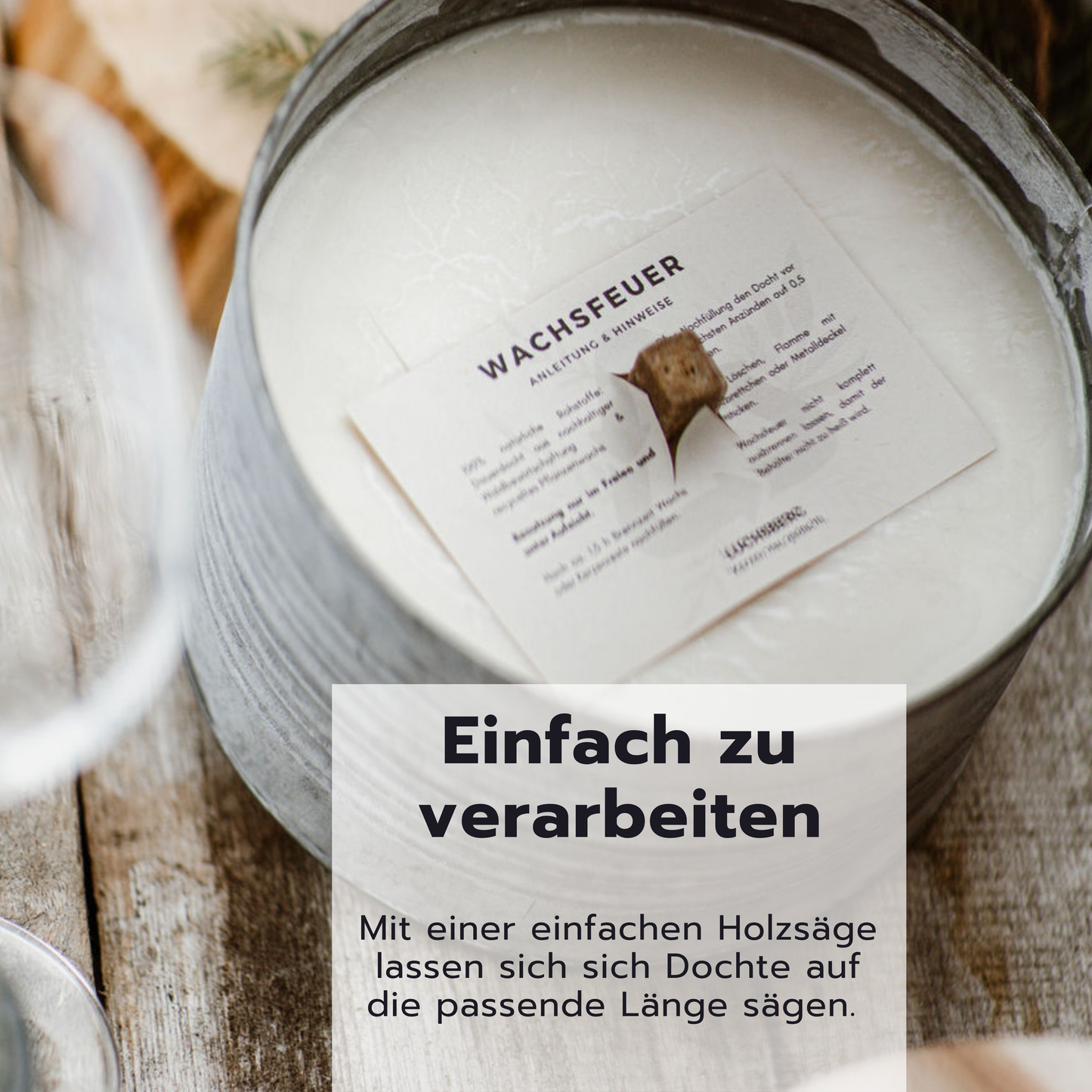 LUCHSBERG® Wachsfresser-Set | Wachsfresser selber machen - 2 x Dauerdocht und Kerzenwachs | DIY Kerzenfresser mit Wachsgranulat