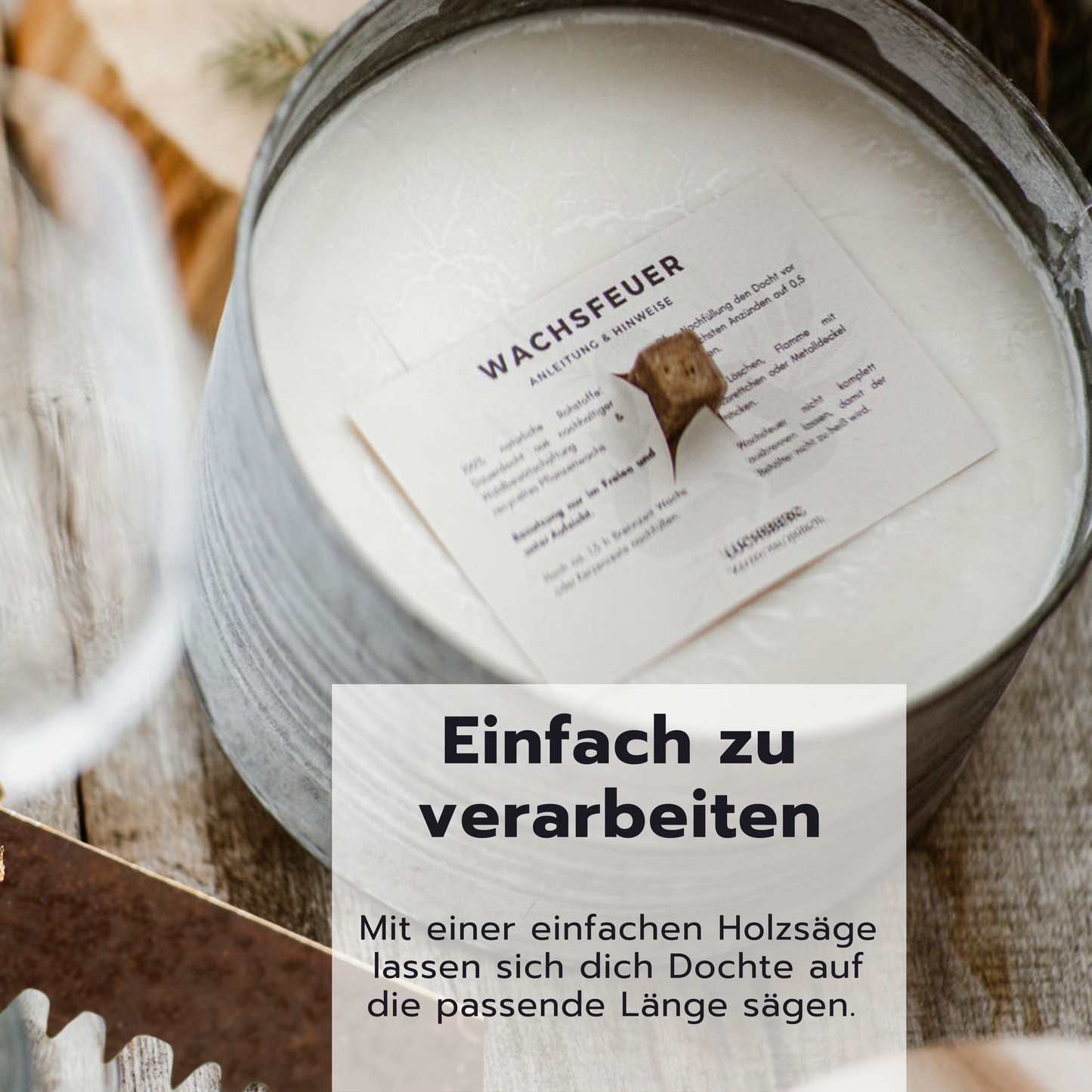 Dauerdocht für DIY Wachsfresser / Wachsfeuer / Outdoorkerze / Schmelzlicht